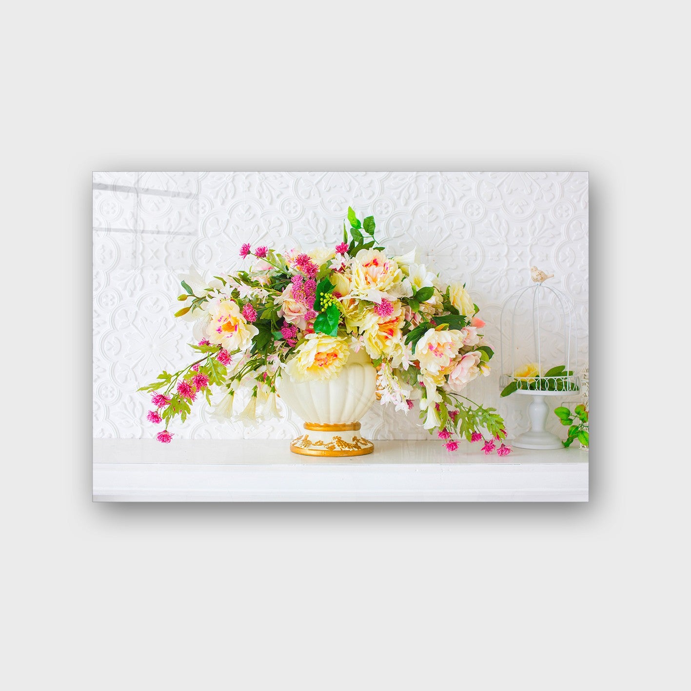 Quadro Decorativo em Vidro Temperado Multicolor 50x70cm - Arte Moderna para Parede