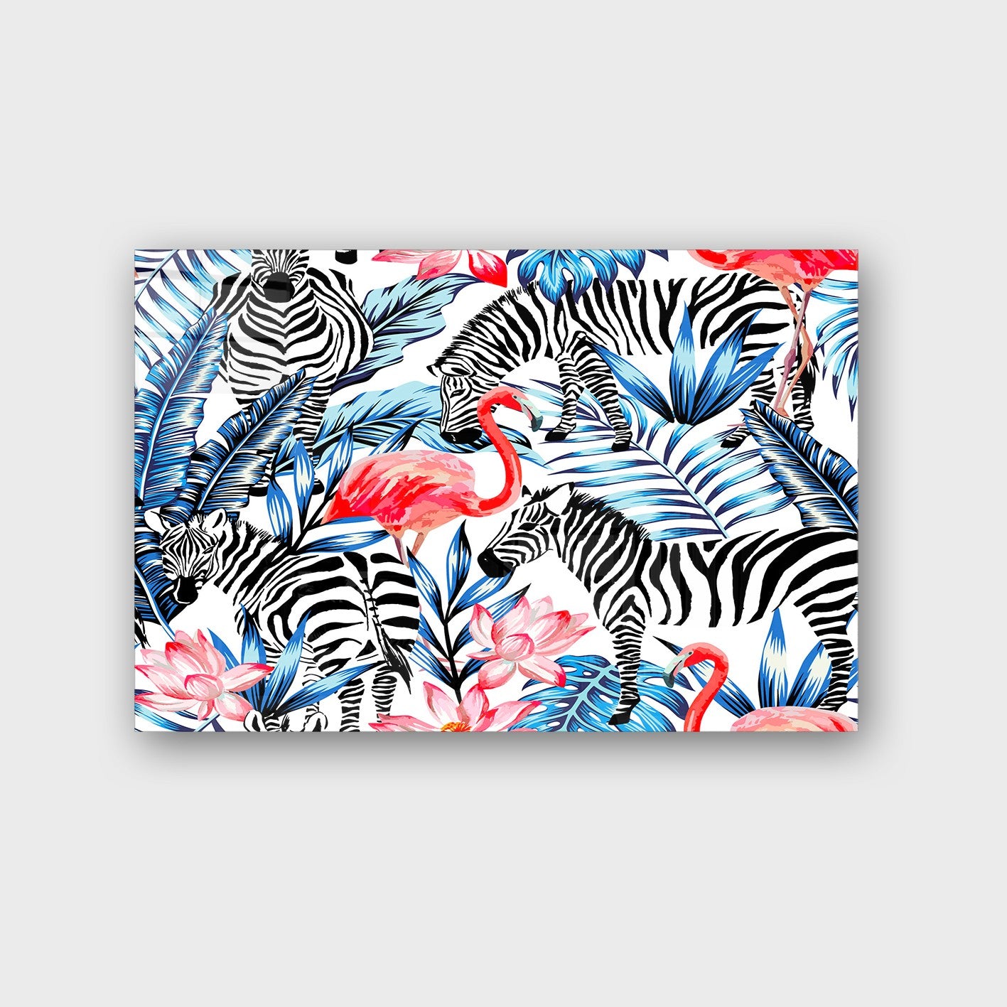 Quadro Decorativo em Vidro Temperado Multicolor 40x60cm - Arte Moderna para Parede