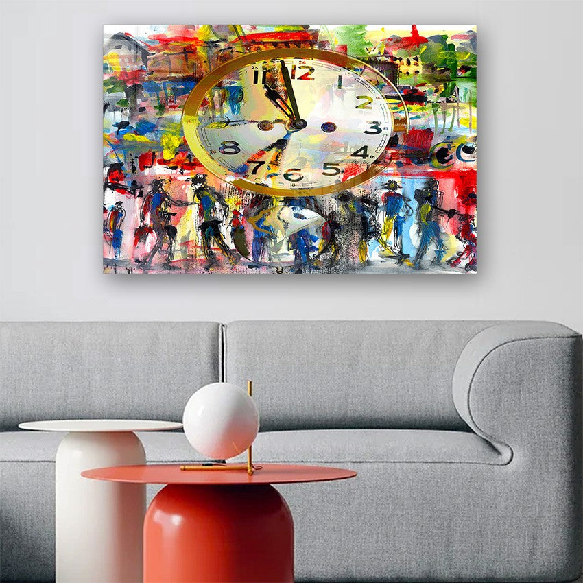 Quadro Decorativo em Vidro Temperado Multicolor 50x70cm - Arte Moderna para Parede