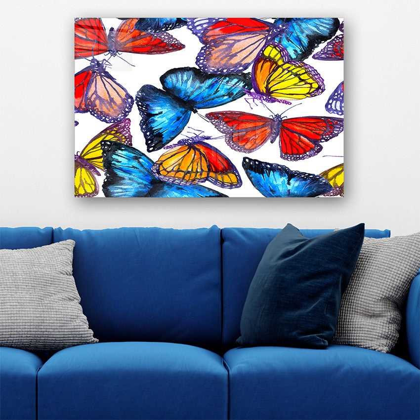 Quadro Decorativo em Vidro Temperado Multicolor 40x60cm - Arte Moderna para Parede