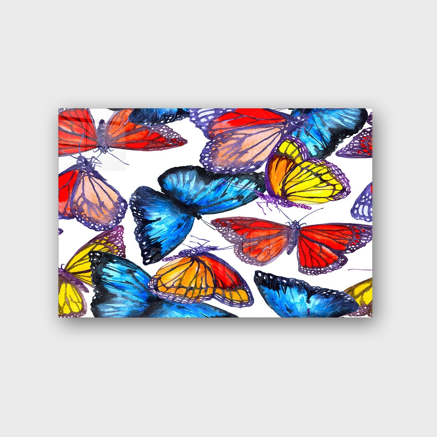 Quadro Decorativo em Vidro Temperado Multicolor 40x60cm - Arte Moderna para Parede