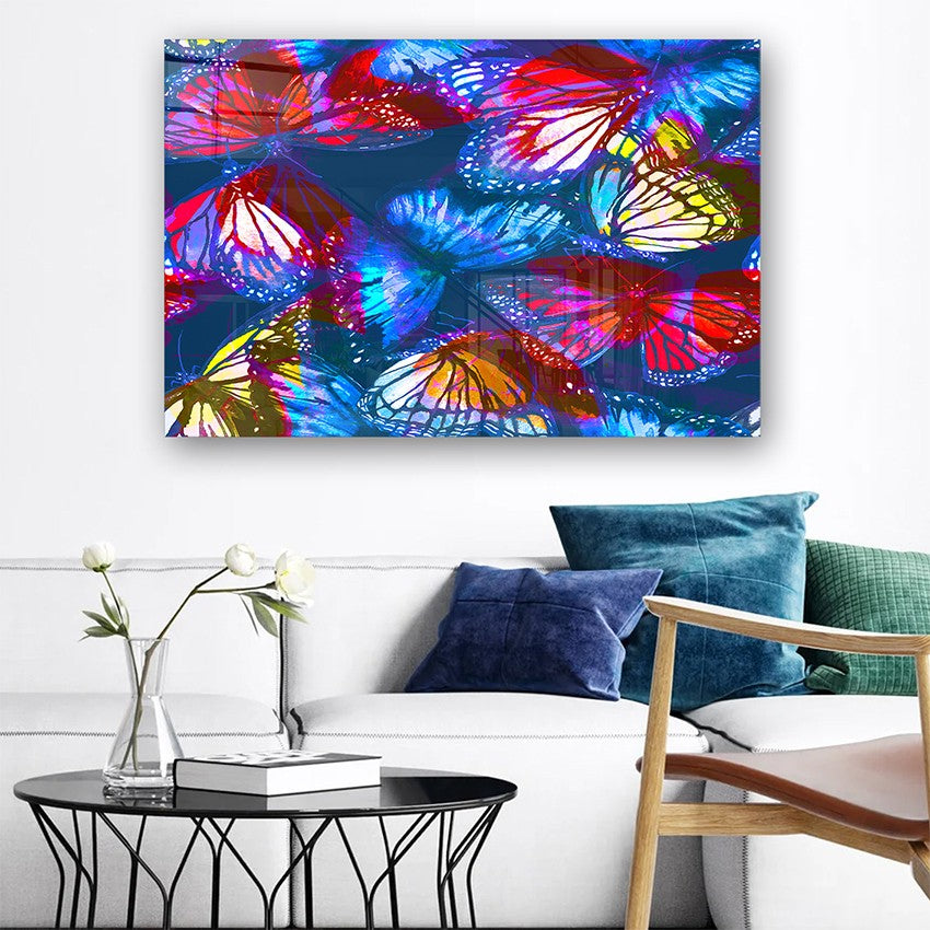 Quadro Decorativo em Vidro Temperado Multicolor 40x60cm - Arte Moderna para Parede