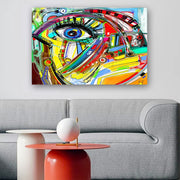 Quadro Decorativo em Vidro Temperado Multicolor 40x60cm - Arte Moderna para Parede