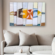 Quadro Decorativo em Vidro Temperado Multicolor 50x70cm - Arte Moderna para Parede