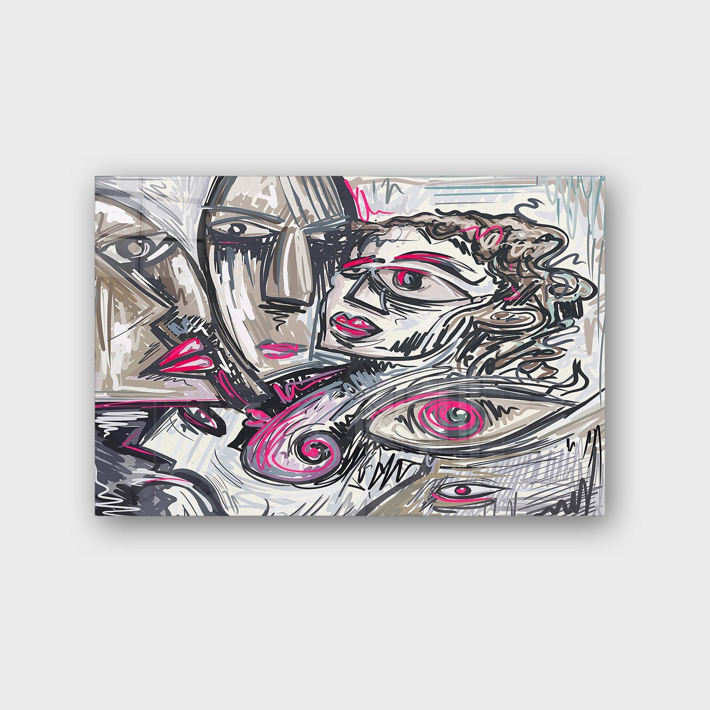 Quadro Decorativo em Vidro Temperado Multicolor 70x100cm - Arte Moderna para Parede