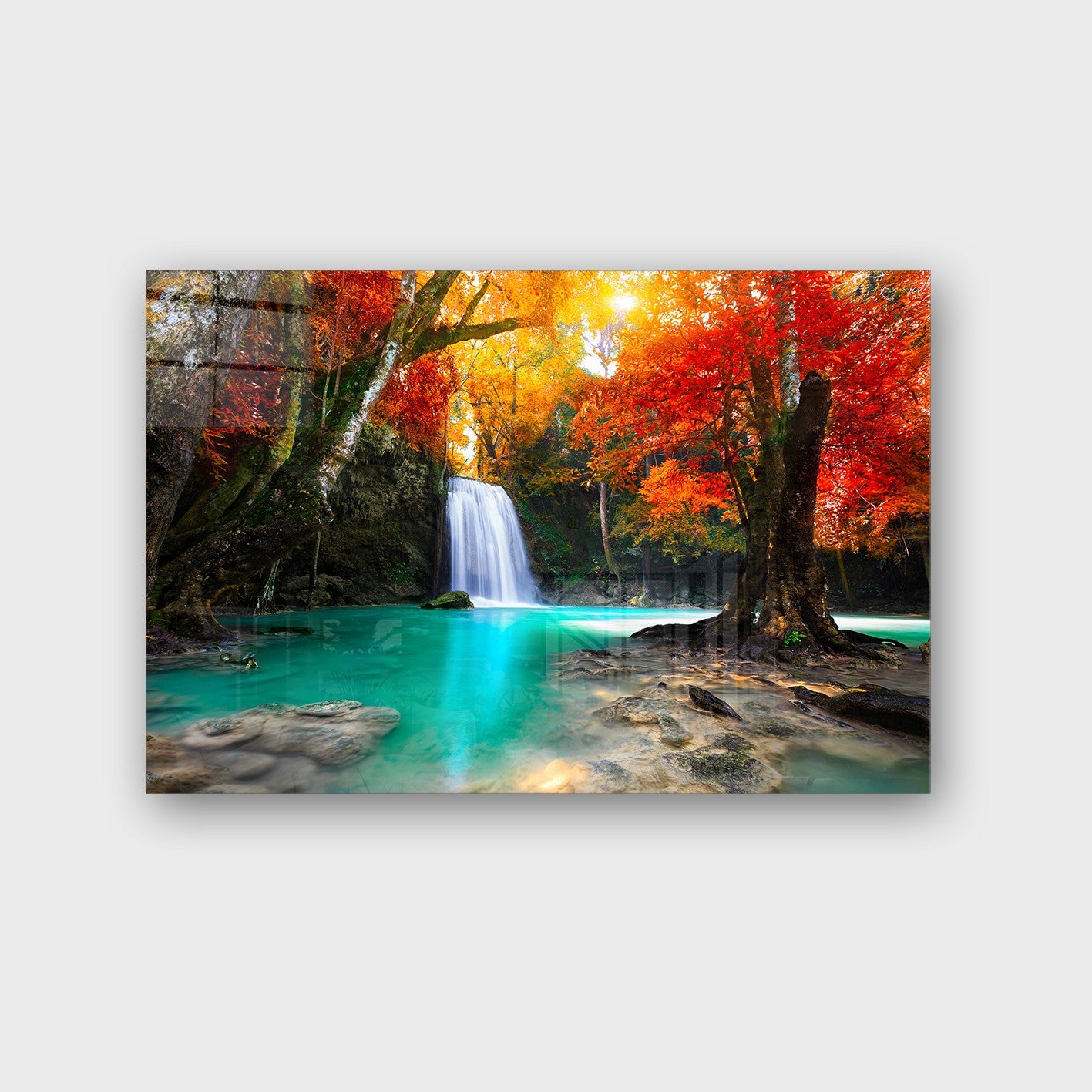 Quadro Decorativo em Vidro Temperado Multicolor 40x60cm - Arte Moderna para Parede