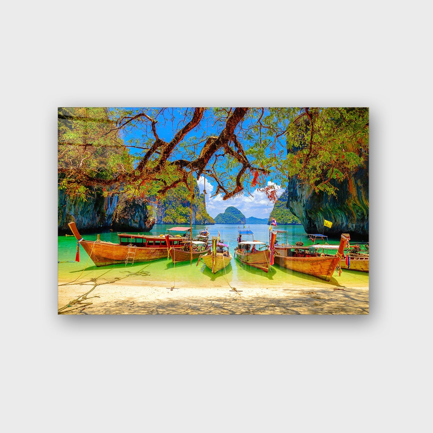 Quadro Decorativo em Vidro Temperado Multicolor 50x70cm - Arte Moderna para Parede