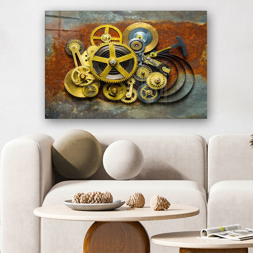 Quadro Decorativo em Vidro Temperado Multicolor 50x70cm - Arte Moderna para Parede