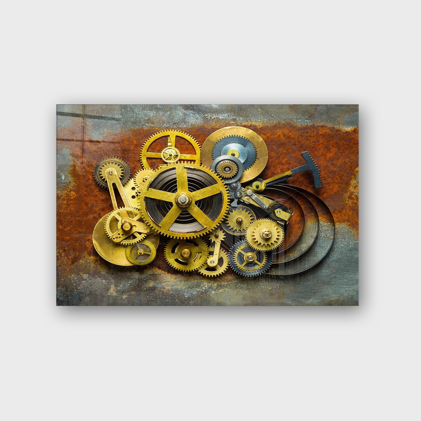 Quadro Decorativo em Vidro Temperado Multicolor 50x70cm - Arte Moderna para Parede