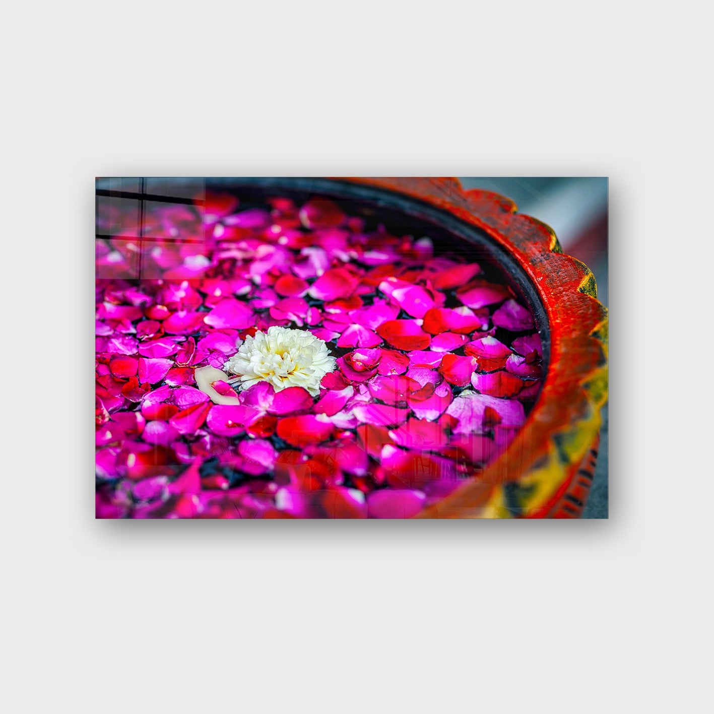 Quadro Decorativo em Vidro Temperado Multicolor 40x60cm - Arte Moderna para Parede