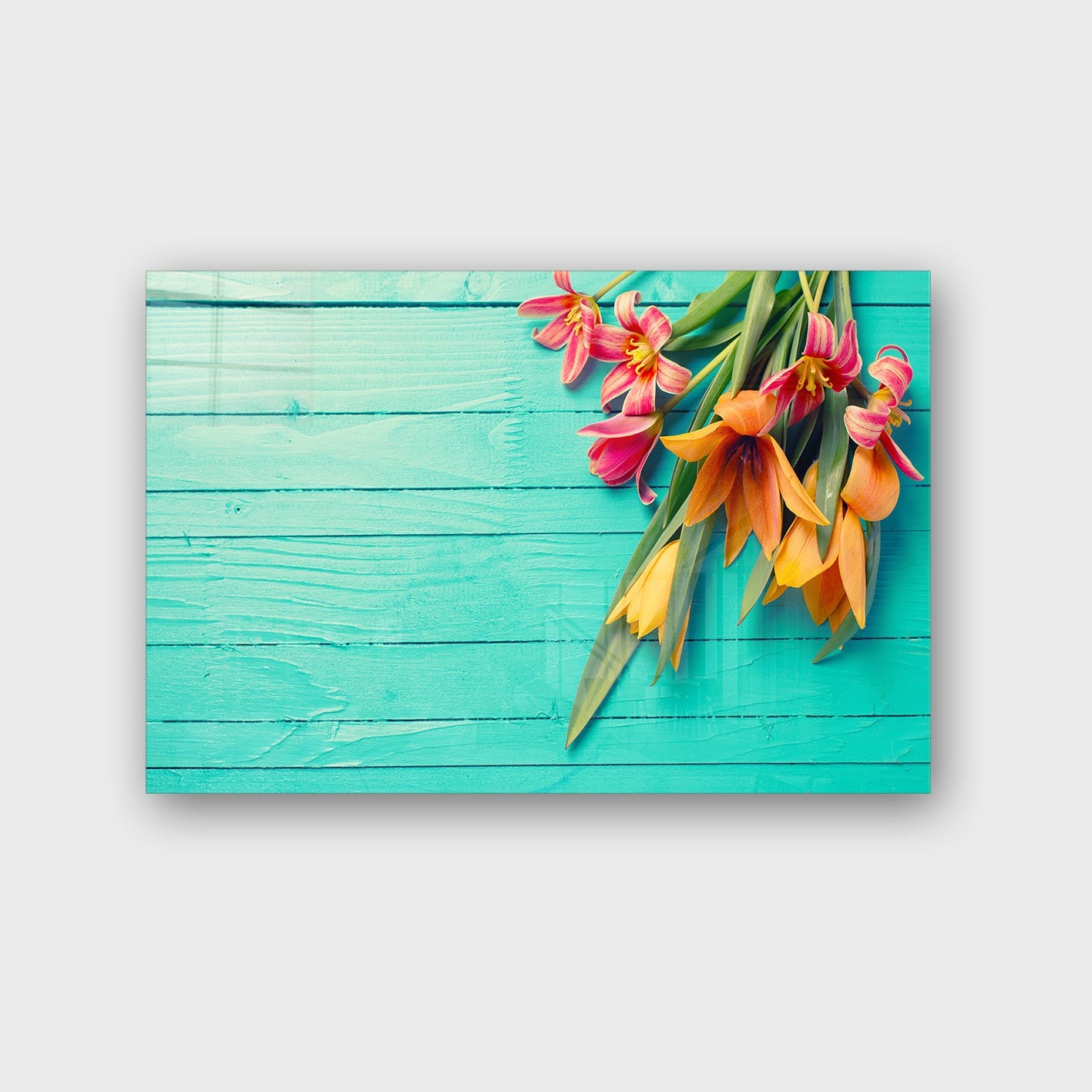 Quadro Decorativo em Vidro Temperado Multicolor 40x60cm - Arte Moderna para Parede