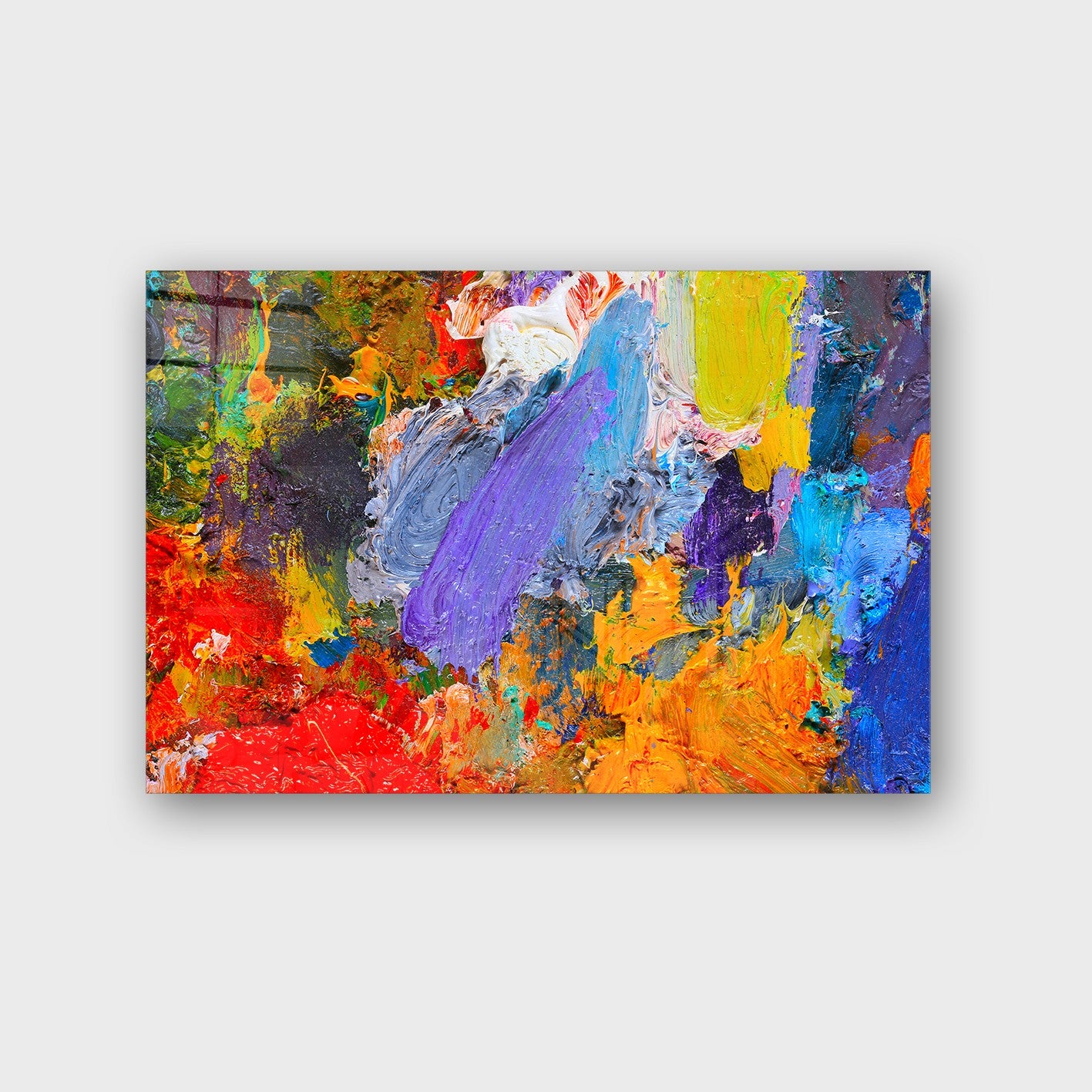 Quadro Decorativo em Vidro Temperado Multicolor 40x60cm - Arte Moderna para Parede