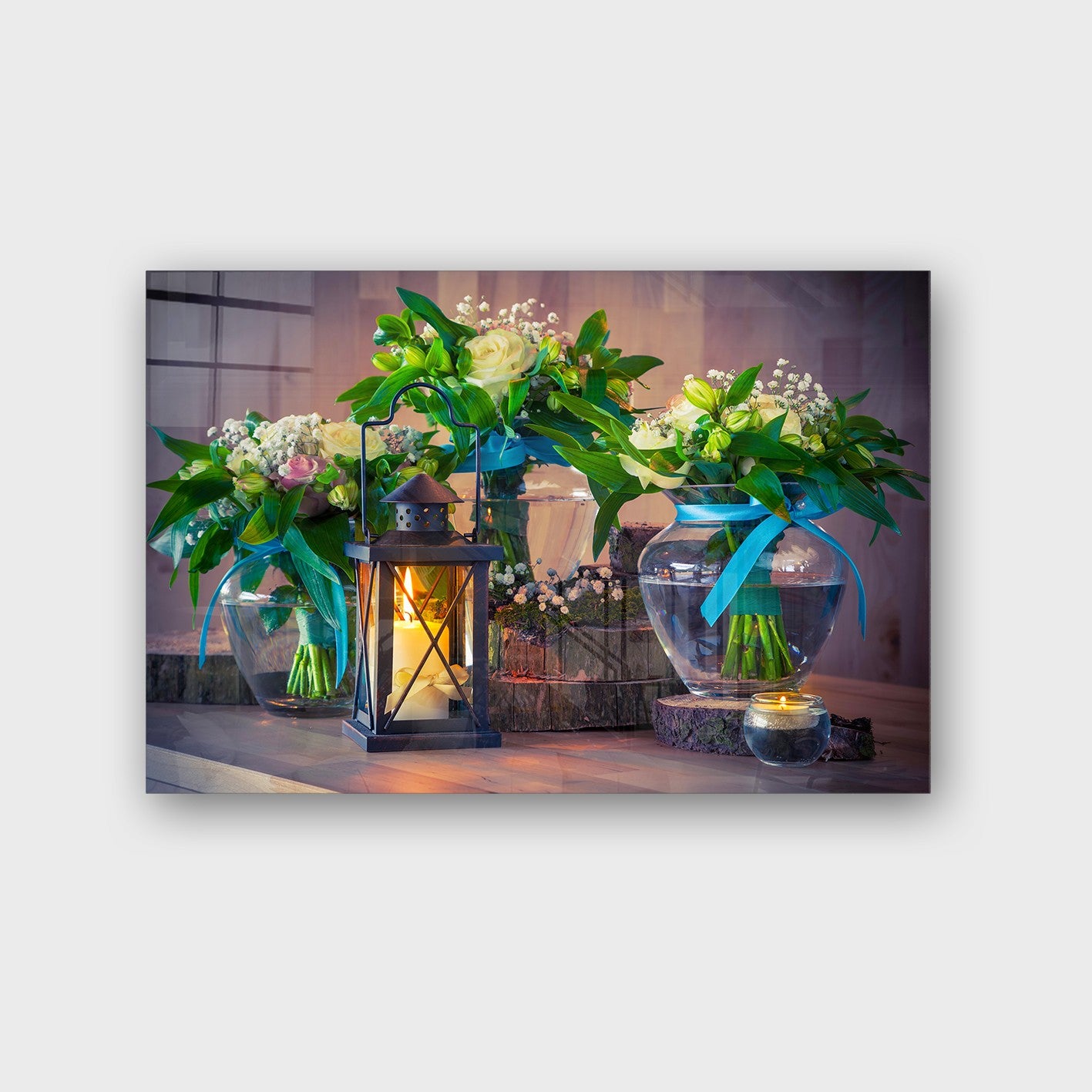 Quadro Decorativo em Vidro Temperado Multicolor 50x70cm - Arte Moderna para Parede