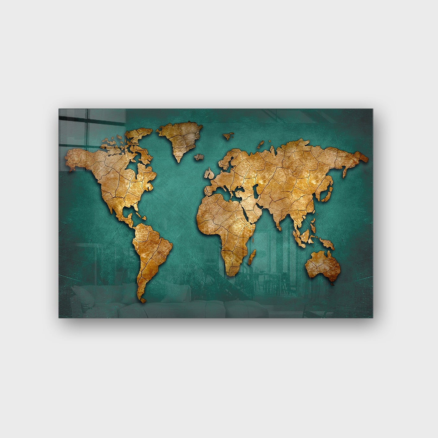 Quadro Decorativo em Vidro Temperado Multicolor 40x60cm - Arte Moderna para Parede