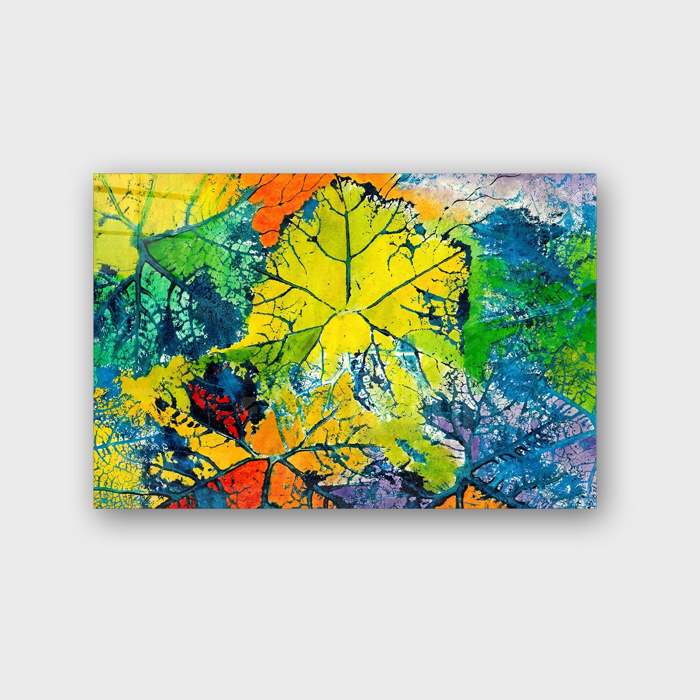 Quadro Decorativo em Vidro Temperado Multicolor 40x60cm - Arte Moderna para Parede