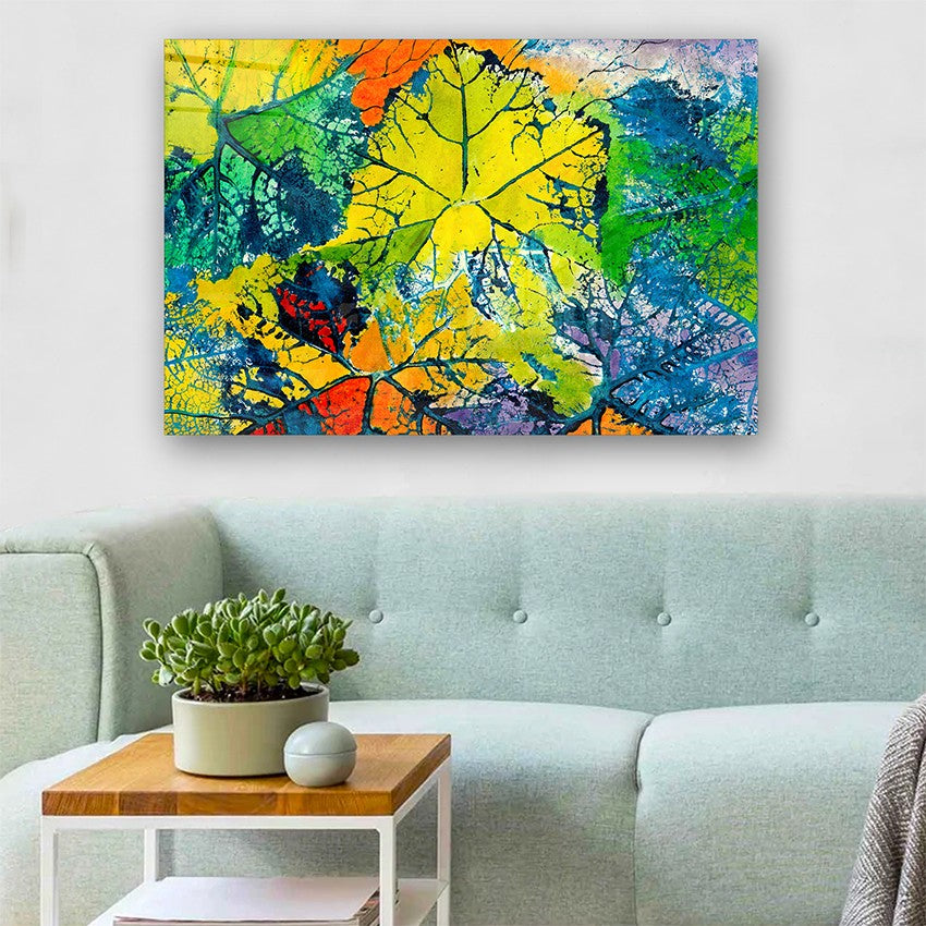 Quadro Decorativo em Vidro Temperado Multicolor 70x100cm - Arte Moderna para Parede