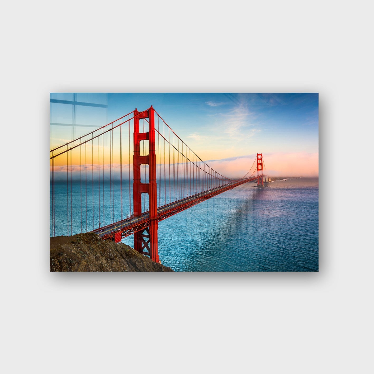 Quadro Decorativo em Vidro Temperado Multicolor 40x60cm - Arte Moderna para Parede