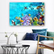 Quadro Decorativo em Vidro Temperado Multicolor 40x60cm - Arte Moderna para Parede