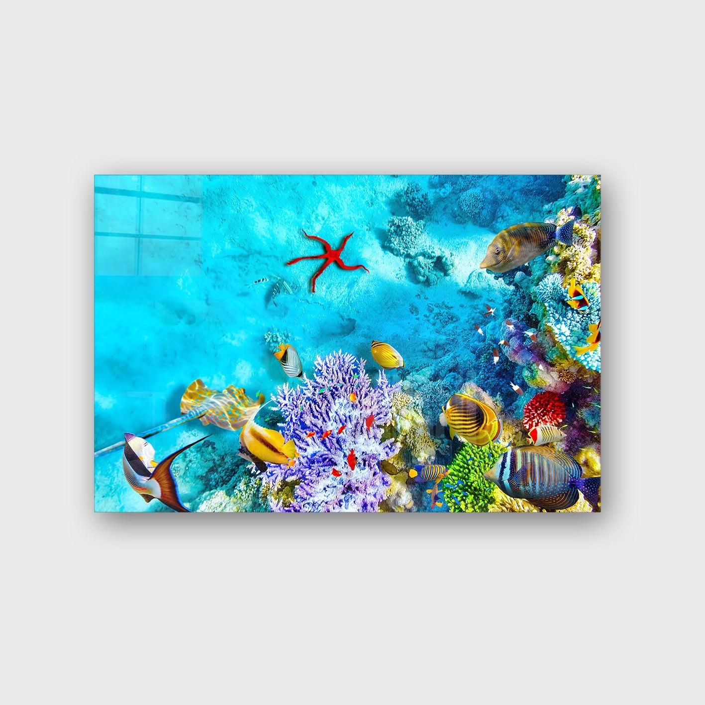 Quadro Decorativo em Vidro Temperado Multicolor 40x60cm - Arte Moderna para Parede