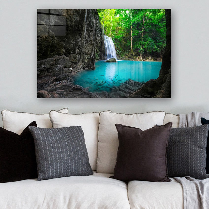 Quadro Decorativo em Vidro Temperado Multicolor 40x60cm - Arte Moderna para Parede