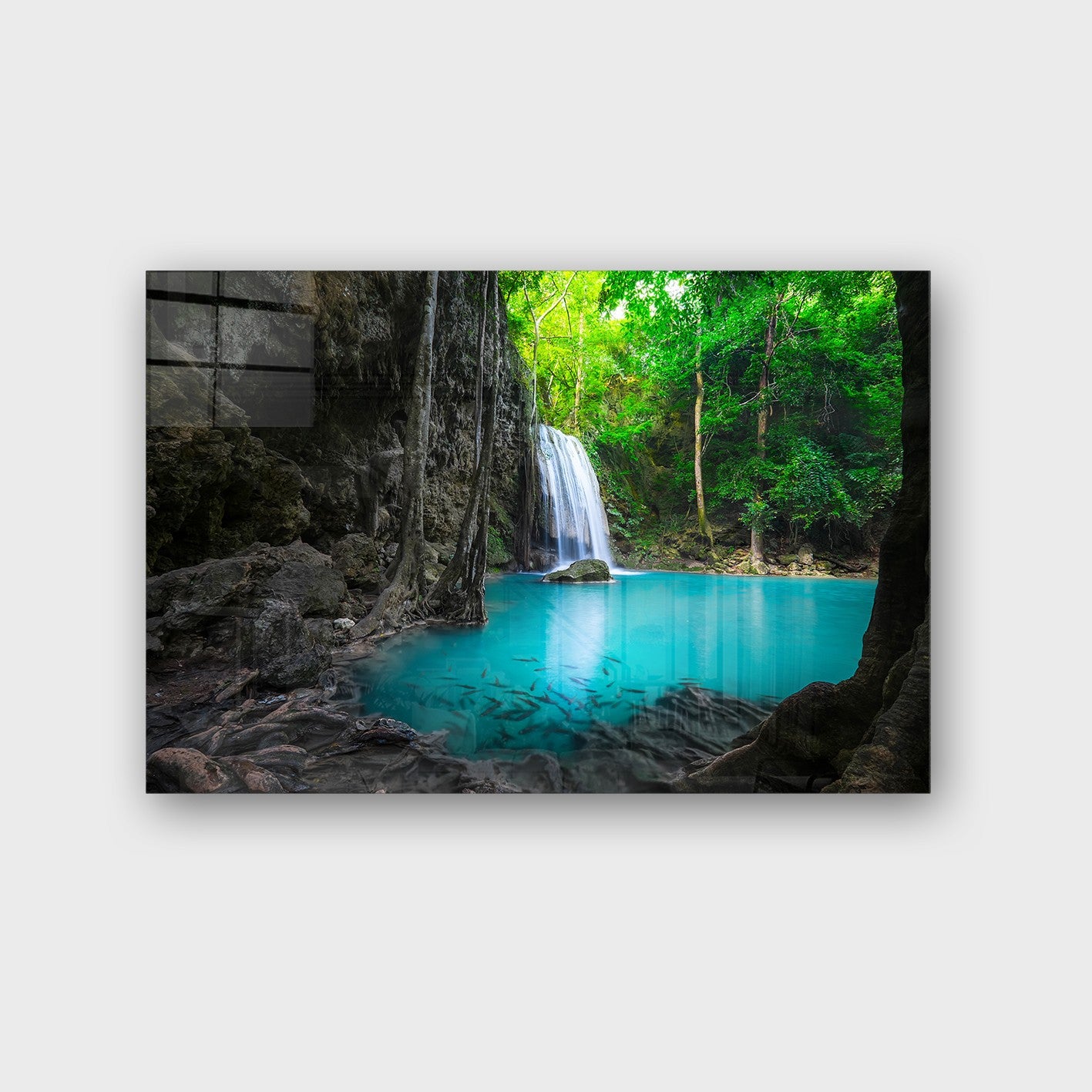 Quadro Decorativo em Vidro Temperado Multicolor 70x100cm - Arte Moderna para Parede