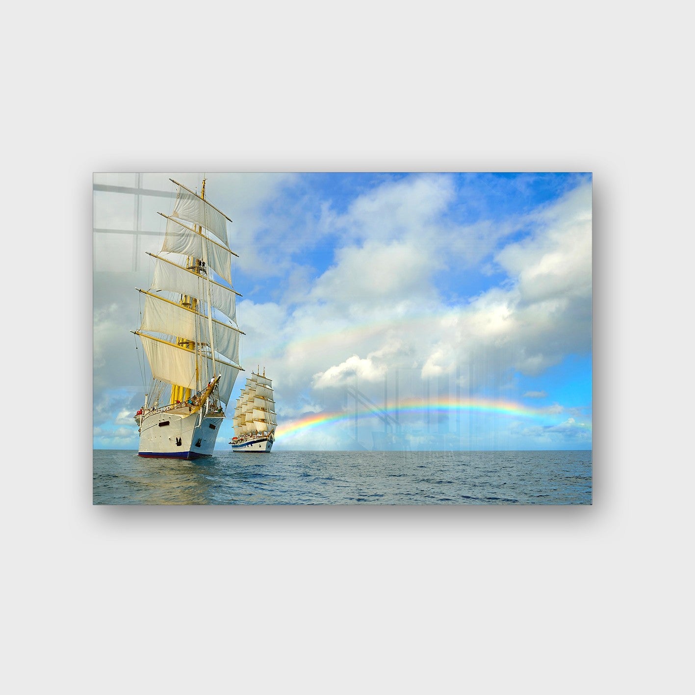 Quadro Decorativo em Vidro Temperado Multicolor 50x70cm - Arte Moderna para Parede