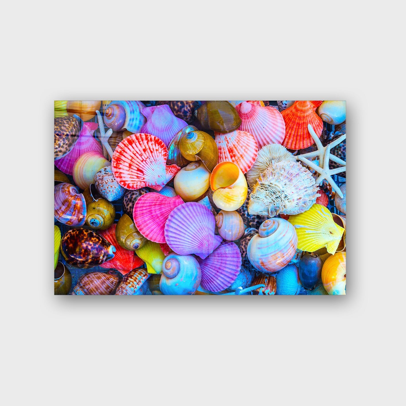 Quadro Decorativo em Vidro Temperado Multicolor 50x70cm - Arte Moderna para Parede