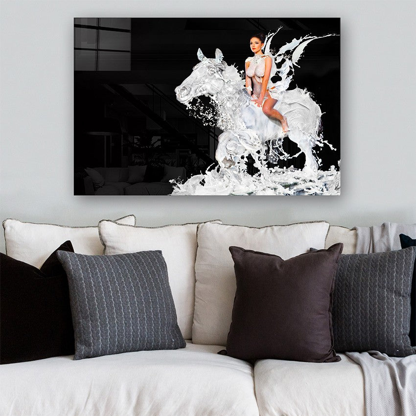 Quadro Decorativo em Vidro Temperado Multicolor 50x70cm - Arte Moderna para Parede