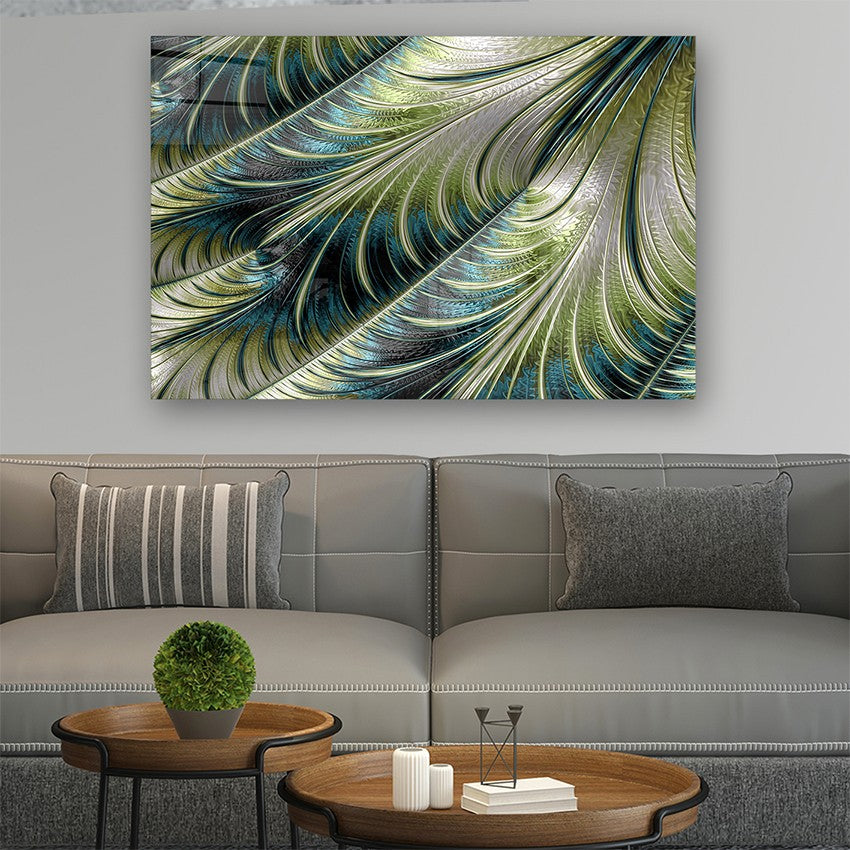 Quadro Decorativo em Vidro Temperado Multicolor 50x70cm - Arte Moderna para Parede