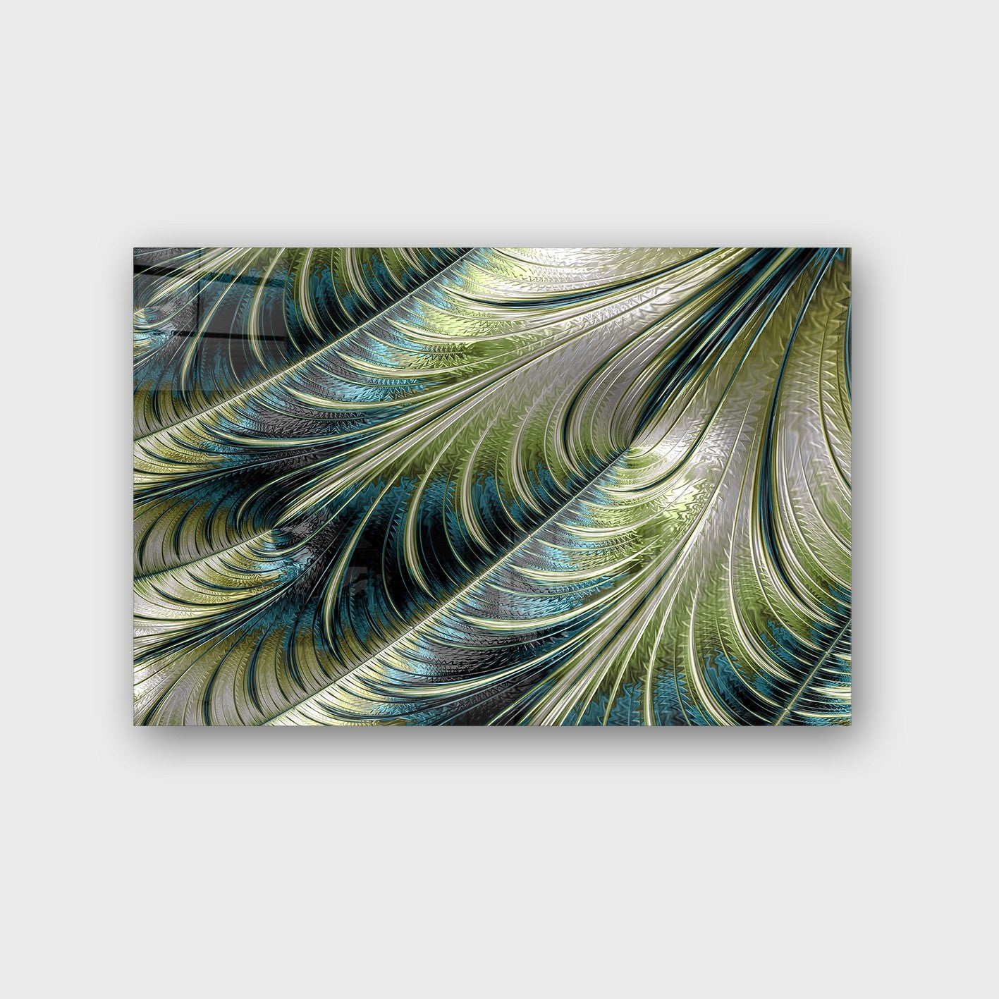 Quadro Decorativo em Vidro Temperado Multicolor 50x70cm - Arte Moderna para Parede