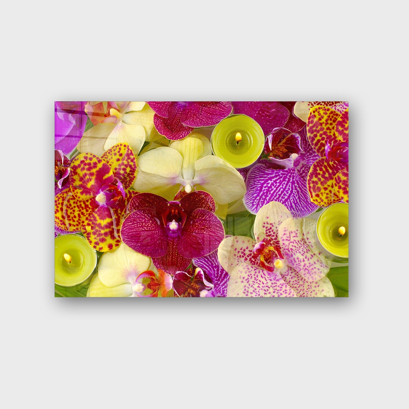 Quadro Decorativo em Vidro Temperado Multicolor 50x70cm - Arte Moderna para Parede