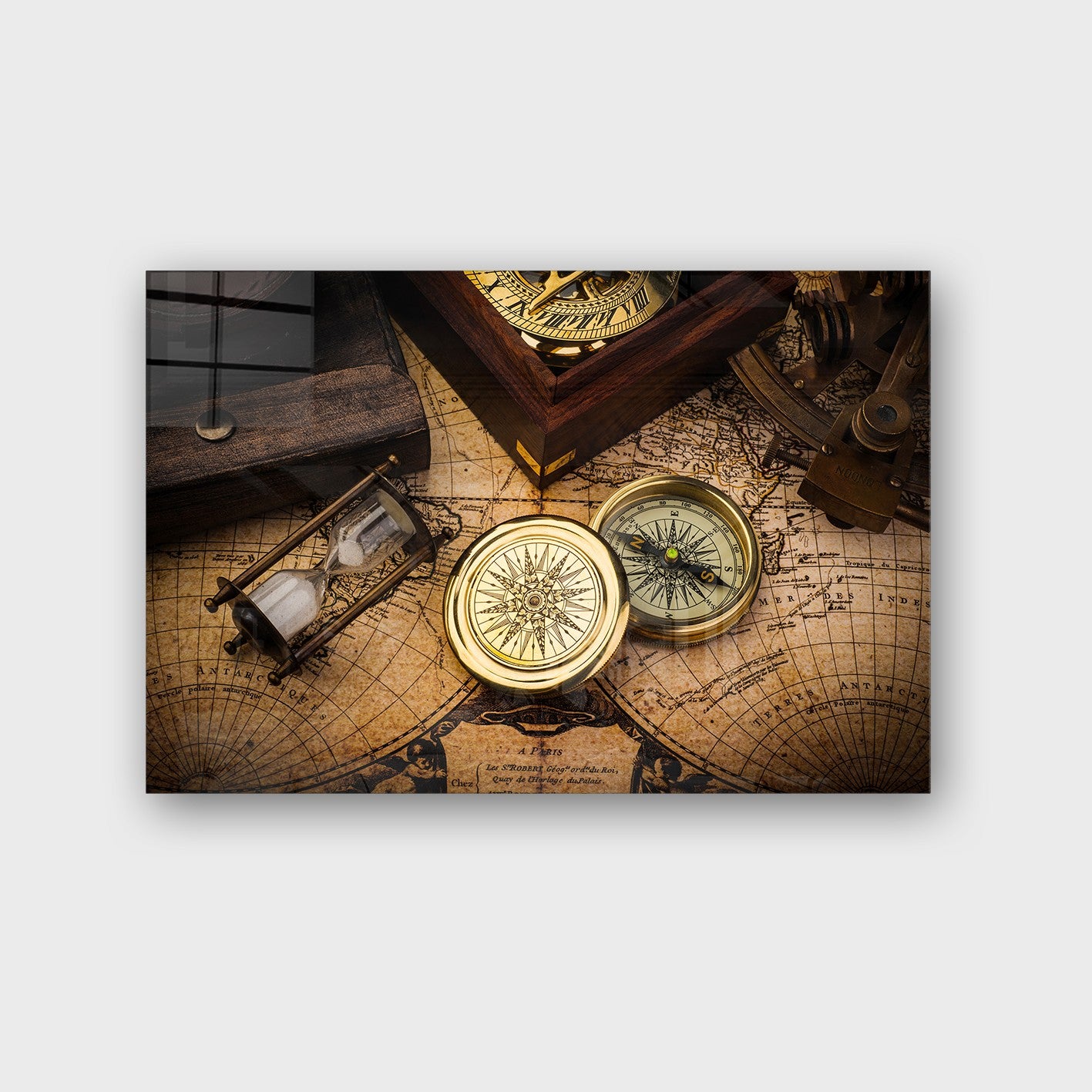 Quadro Decorativo em Vidro Temperado Multicolor 50x70cm - Arte Moderna para Parede