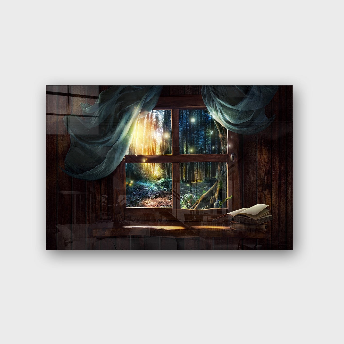 Quadro Decorativo em Vidro Temperado Multicolor 50x70cm - Arte Moderna para Parede