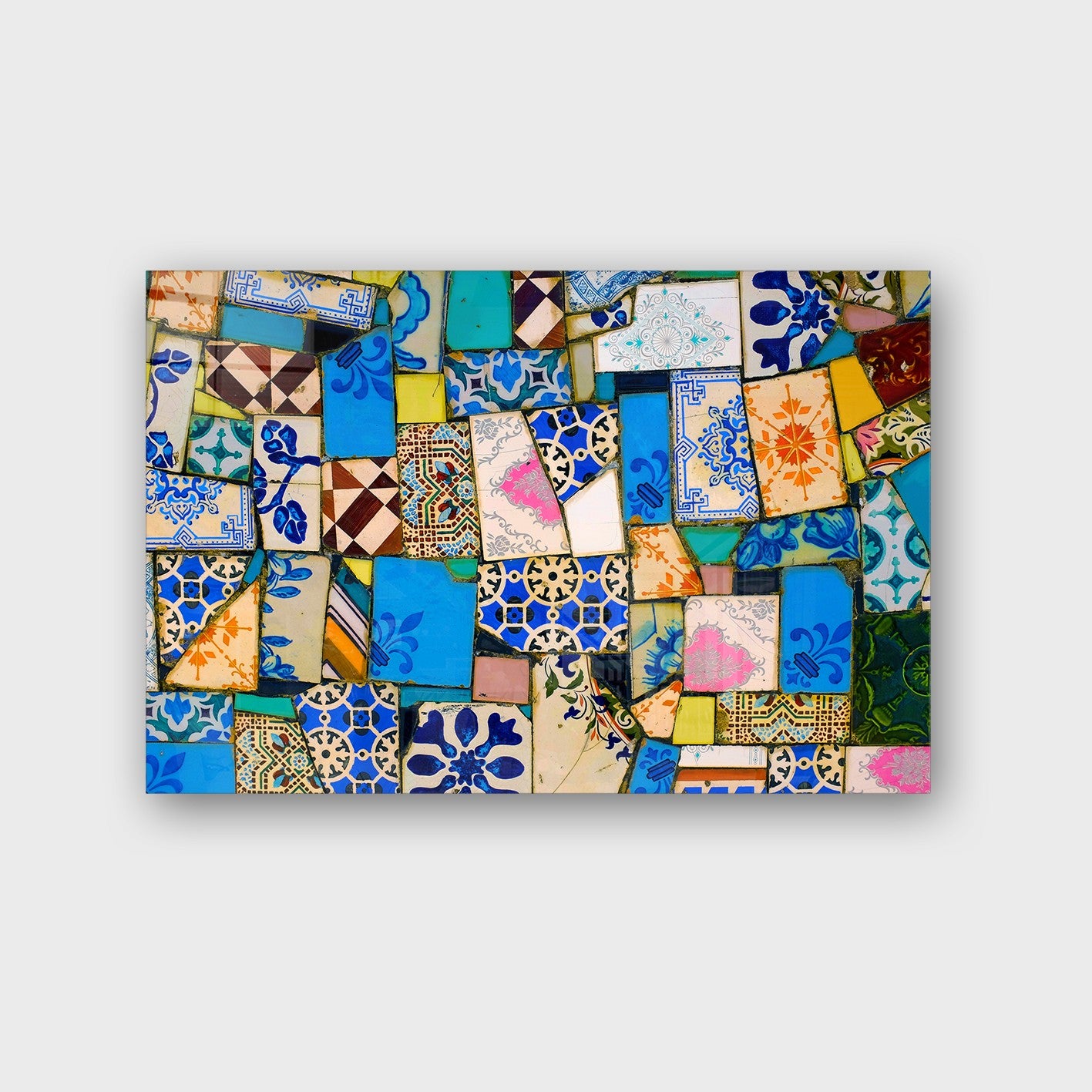 Quadro Decorativo em Vidro Temperado Multicolor 40x60cm - Arte Moderna para Parede