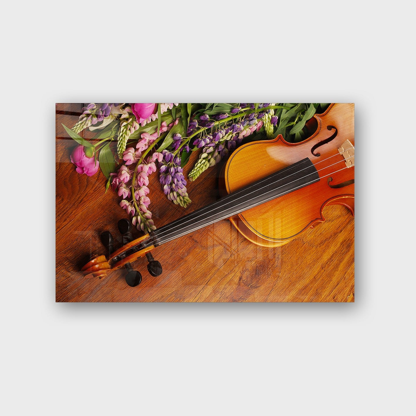 Quadro Decorativo em Vidro Temperado Multicolor 40x60cm - Arte Moderna para Parede