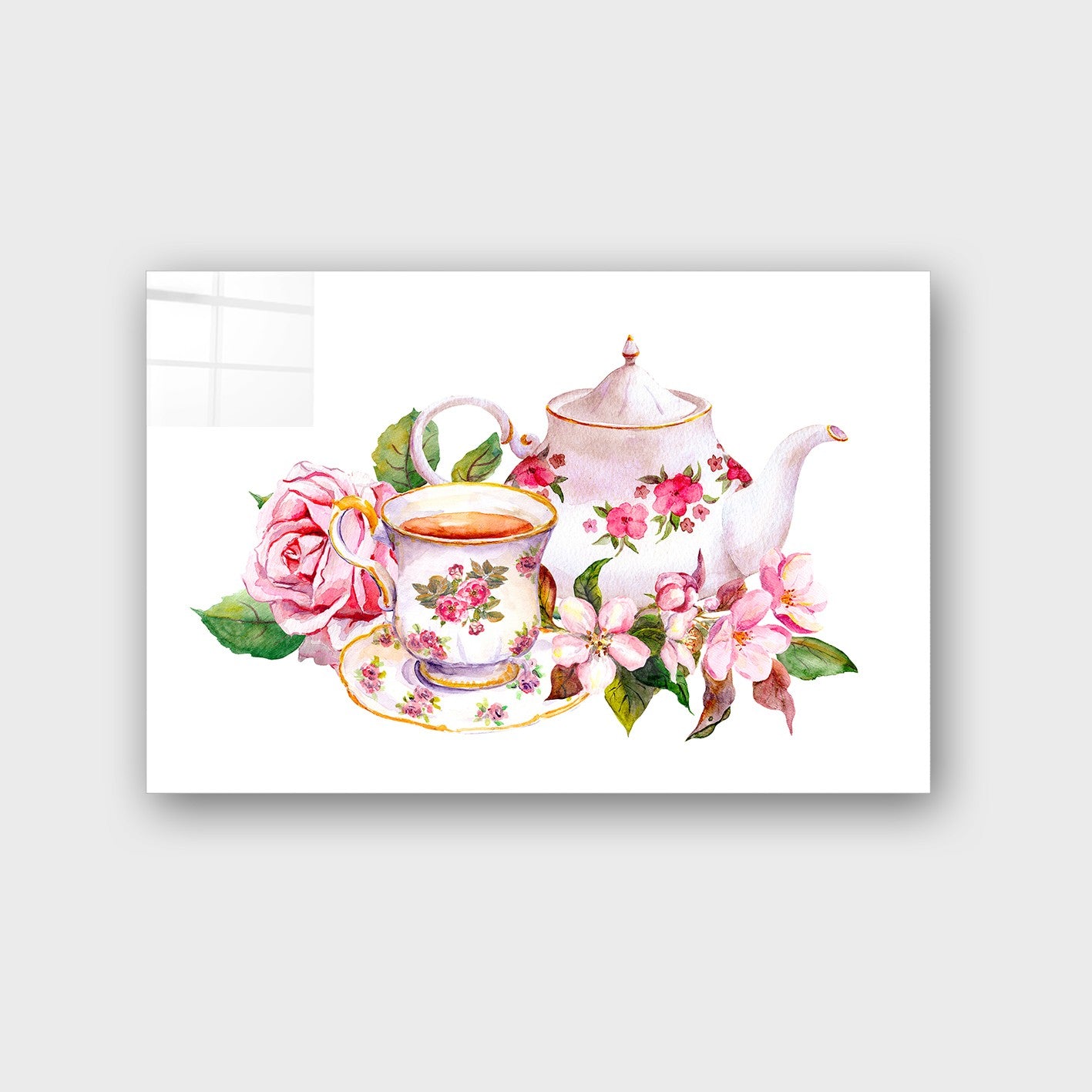 Quadro Decorativo em Vidro Temperado Multicolor 40x60cm - Arte Moderna para Parede