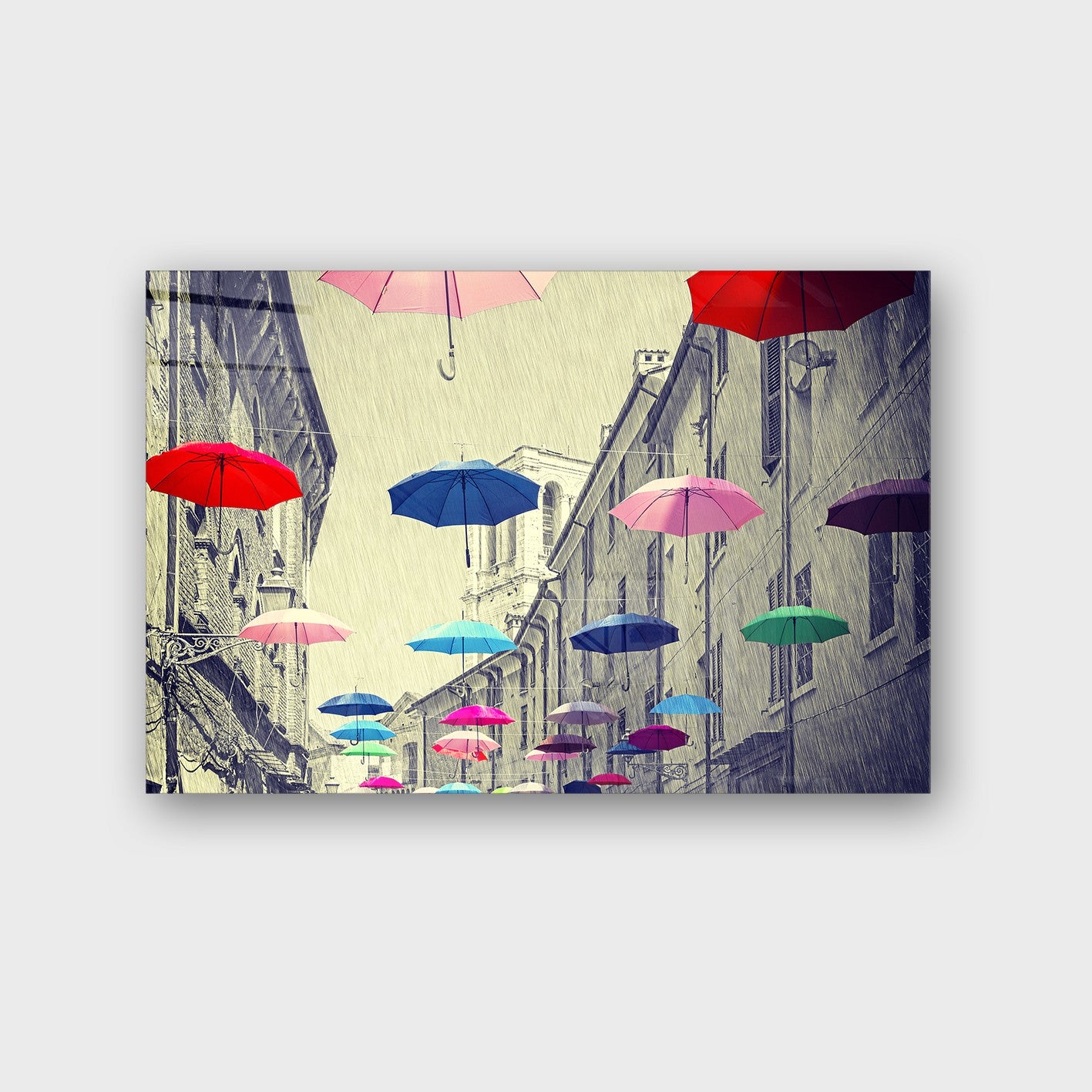 Quadro Decorativo em Vidro Temperado Multicolor 40x60cm - Arte Moderna para Parede