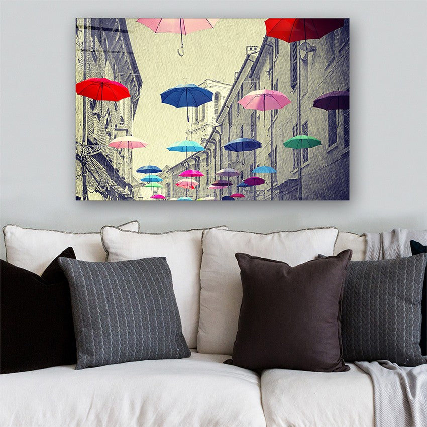 Quadro Decorativo em Vidro Temperado Multicolor 50x70cm - Arte Moderna para Parede