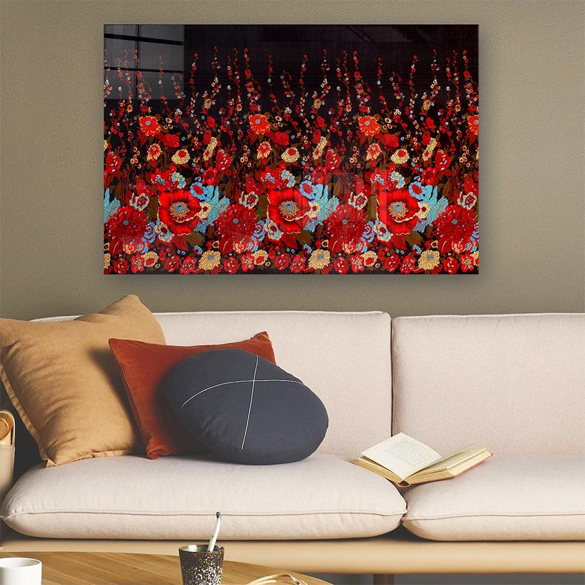 Quadro Decorativo em Vidro Temperado Multicolor 40x60cm - Arte Moderna para Parede