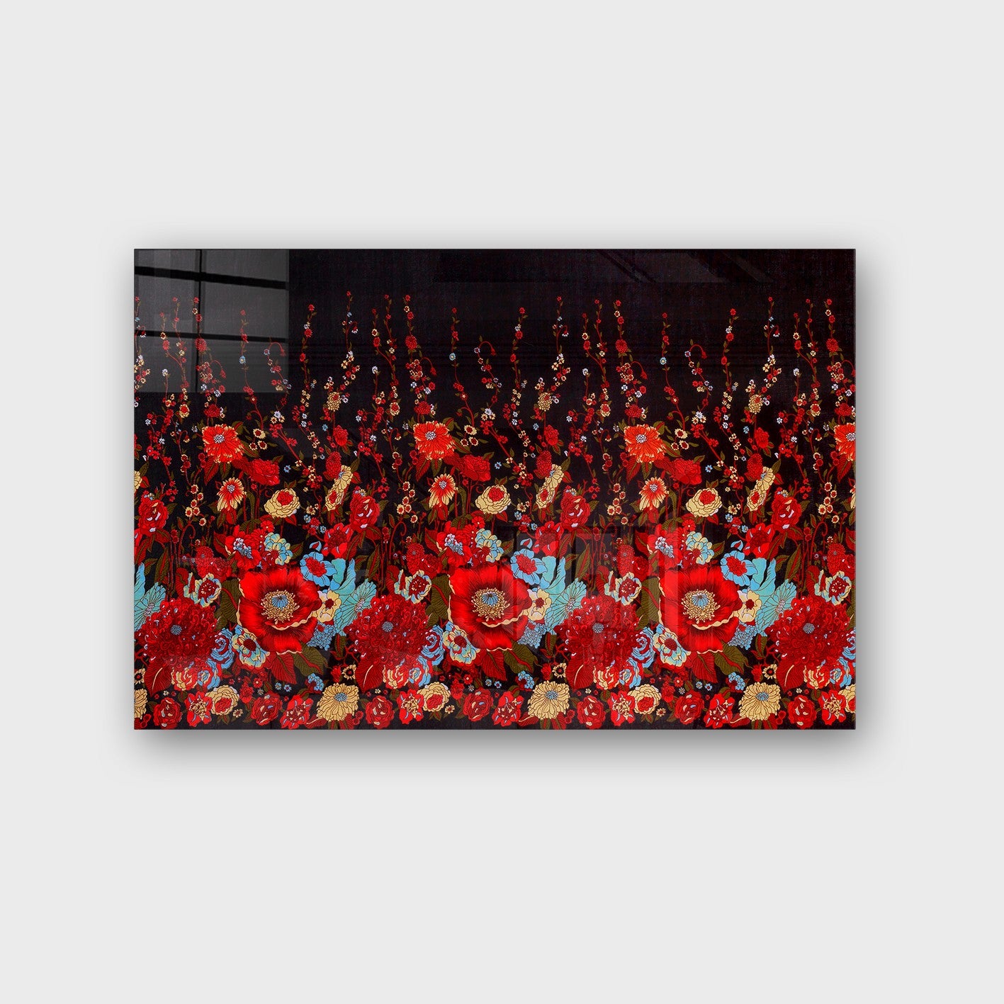 Quadro Decorativo em Vidro Temperado Multicolor 40x60cm - Arte Moderna para Parede