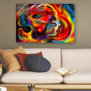 Quadro Decorativo em Vidro Temperado Multicolor 50x70cm - Arte Moderna para Parede