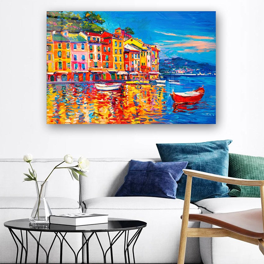 Quadro Decorativo em Vidro Temperado Multicolor 50x70cm - Arte Moderna para Parede