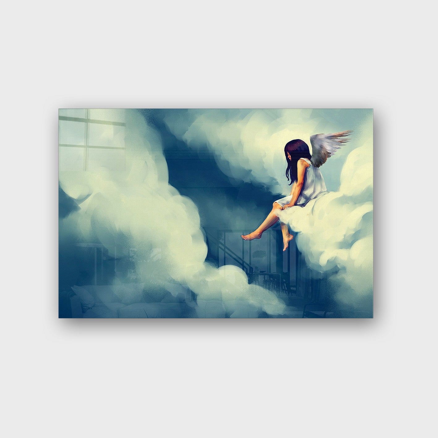 Quadro Decorativo em Vidro Temperado Multicolor 40x60cm - Arte Moderna para Parede