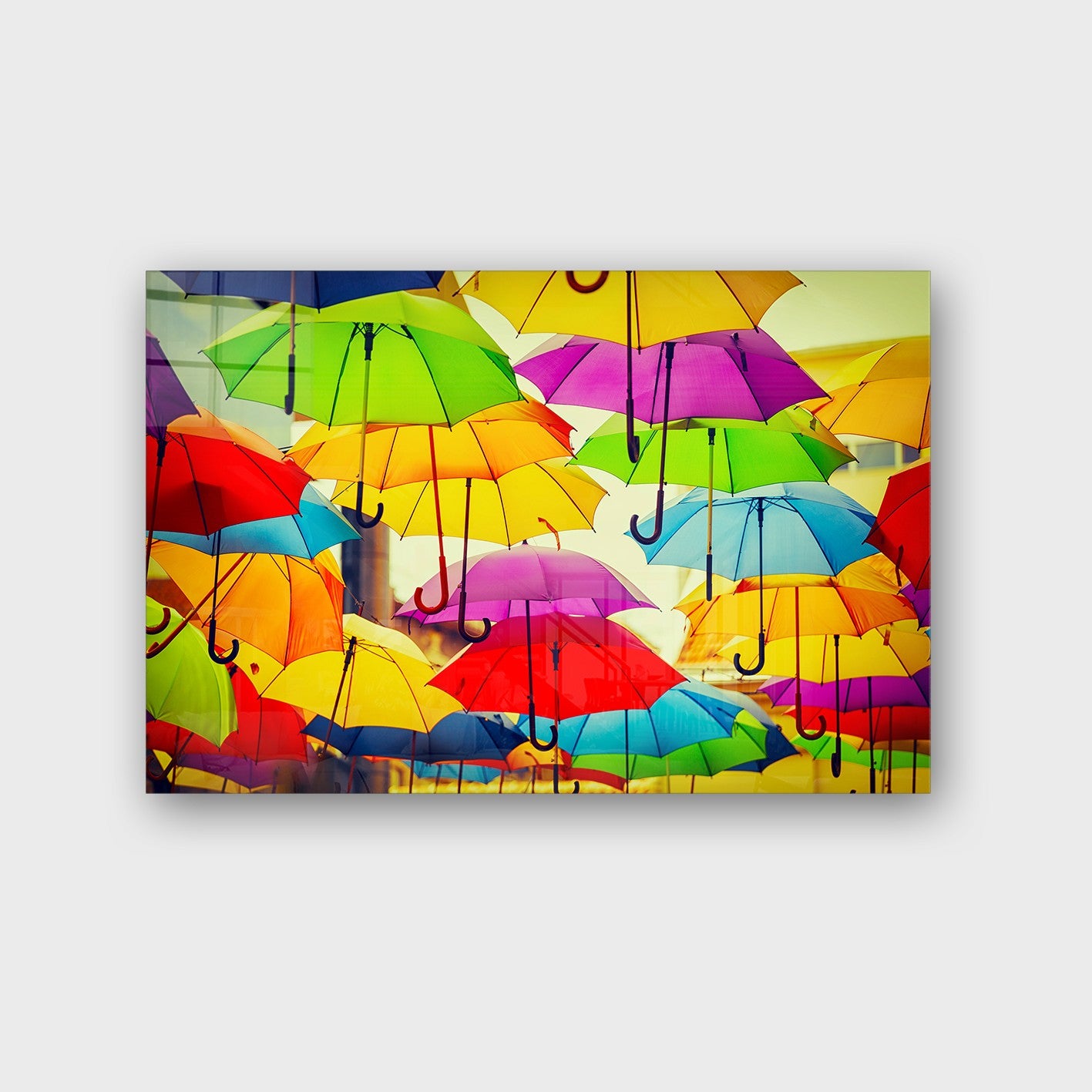 Quadro Decorativo em Vidro Temperado Multicolor 70x100cm - Arte Moderna para Parede