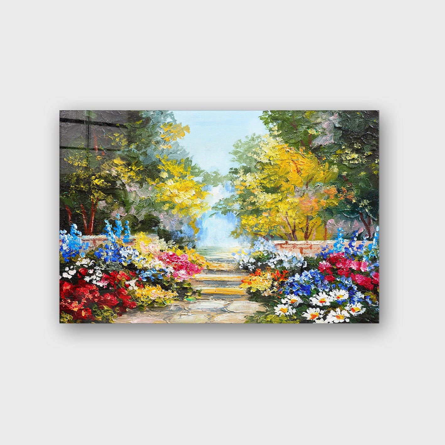 Quadro Decorativo em Vidro Temperado Multicolor 50x70cm - Arte Moderna para Parede