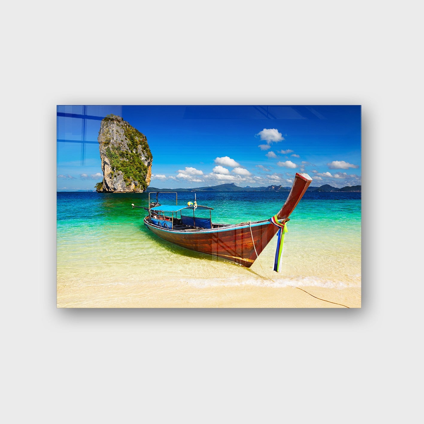 Quadro Decorativo em Vidro Temperado Multicolor 50x70cm - Arte Moderna para Parede