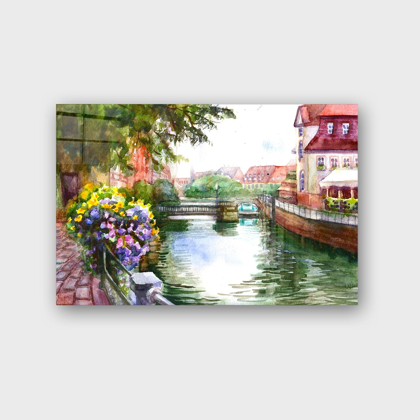 Quadro Decorativo em Vidro Temperado Multicolor 50x70cm - Arte Moderna para Parede