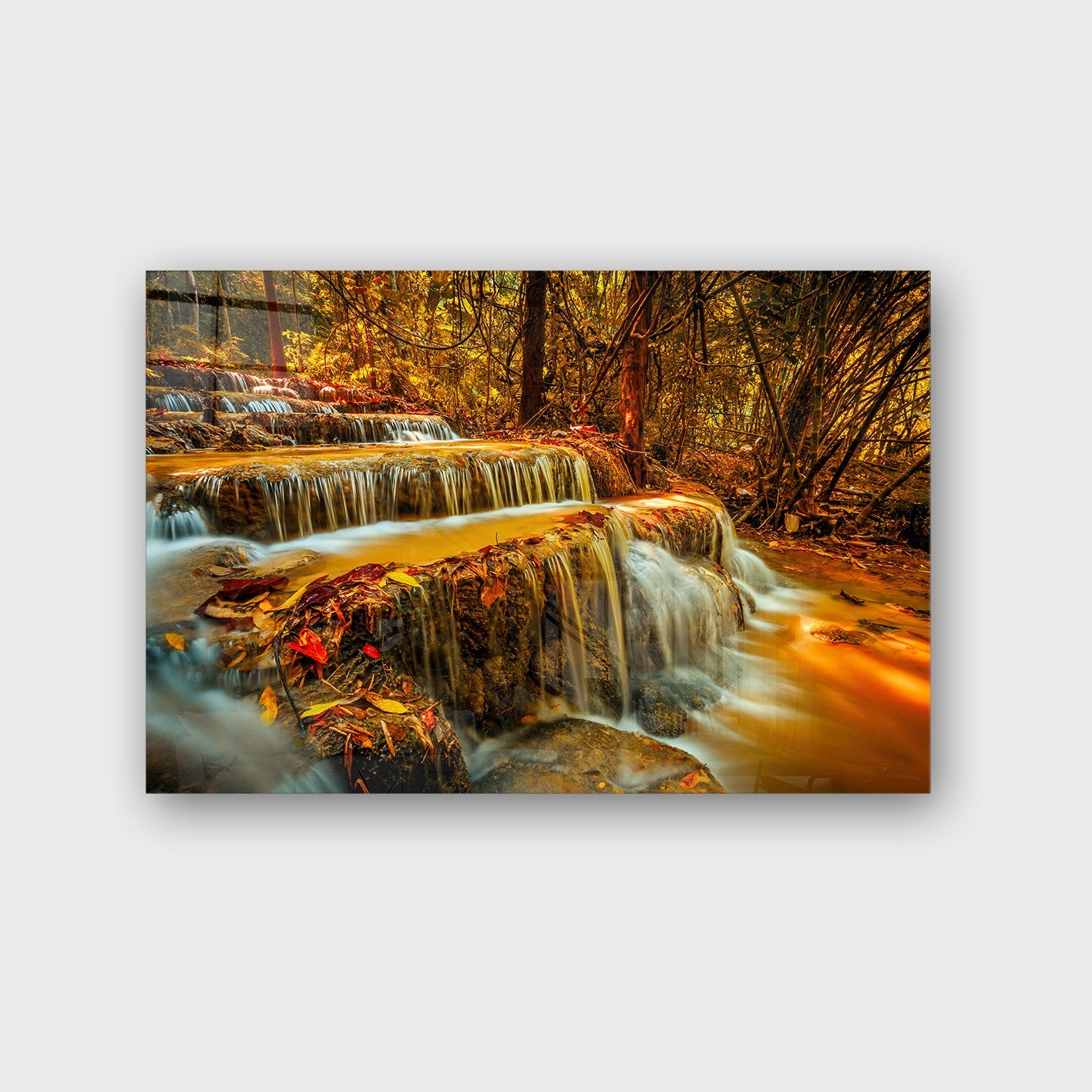 Quadro Decorativo em Vidro Temperado Multicolor 50x70cm - Arte Moderna para Parede