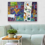 Quadro Decorativo em Vidro Temperado Multicolor 50x70cm - Arte Moderna para Parede