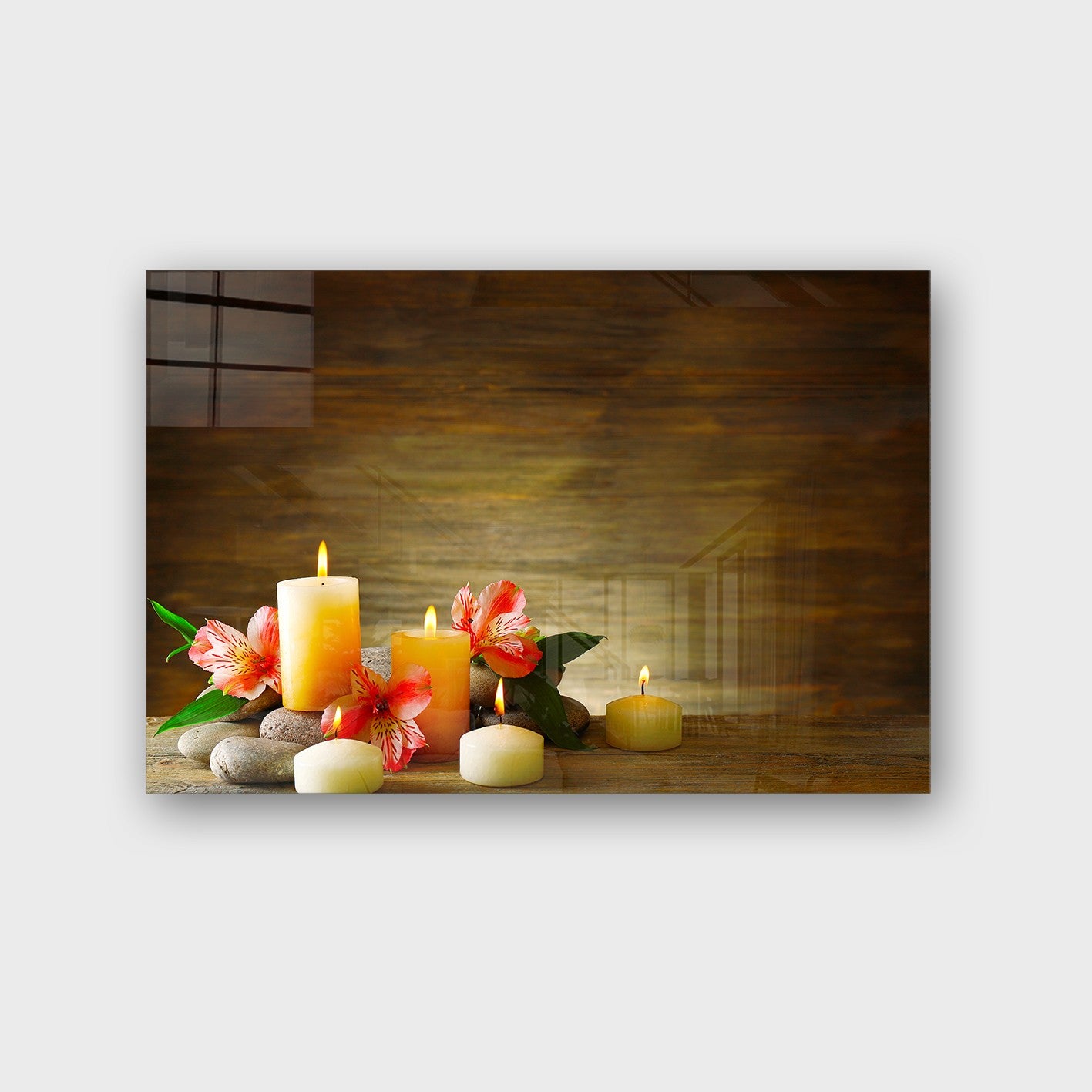 Quadro Decorativo em Vidro Temperado Multicolor 50x70cm - Arte Moderna para Parede